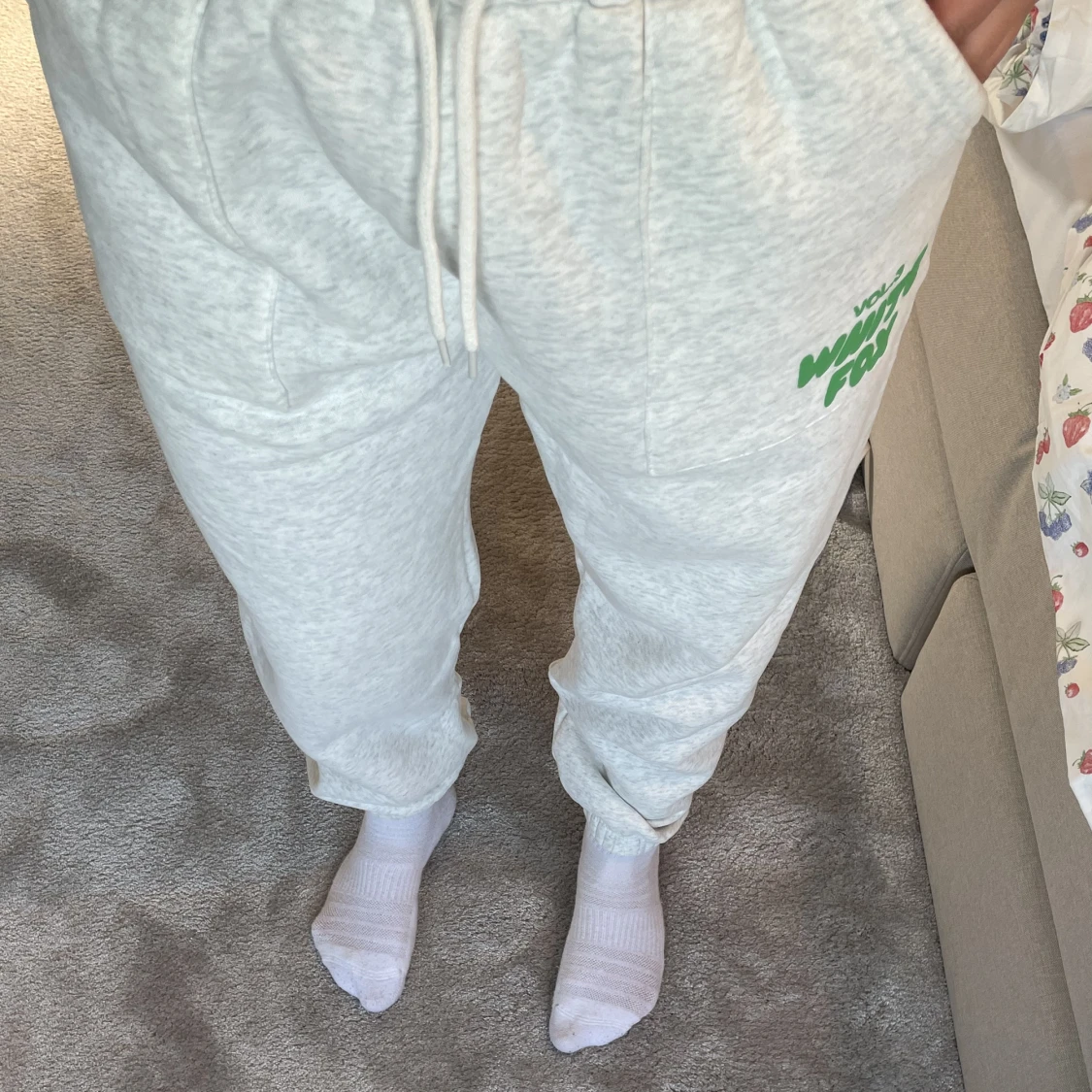 White fox mjukisbyxor