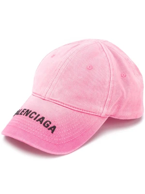 Balenciaga Cap in Fuchsia  - Balenciaga Cap in Fuchsia   Brand new with tags Original receipt  Size L Color Sunfaded fuchsia/pink  • Cotton material • Adjustable Velcro tab at back • Balenciaga logo embroidered on the front • Ventilation eyelets embroidered on top • Made in Italy