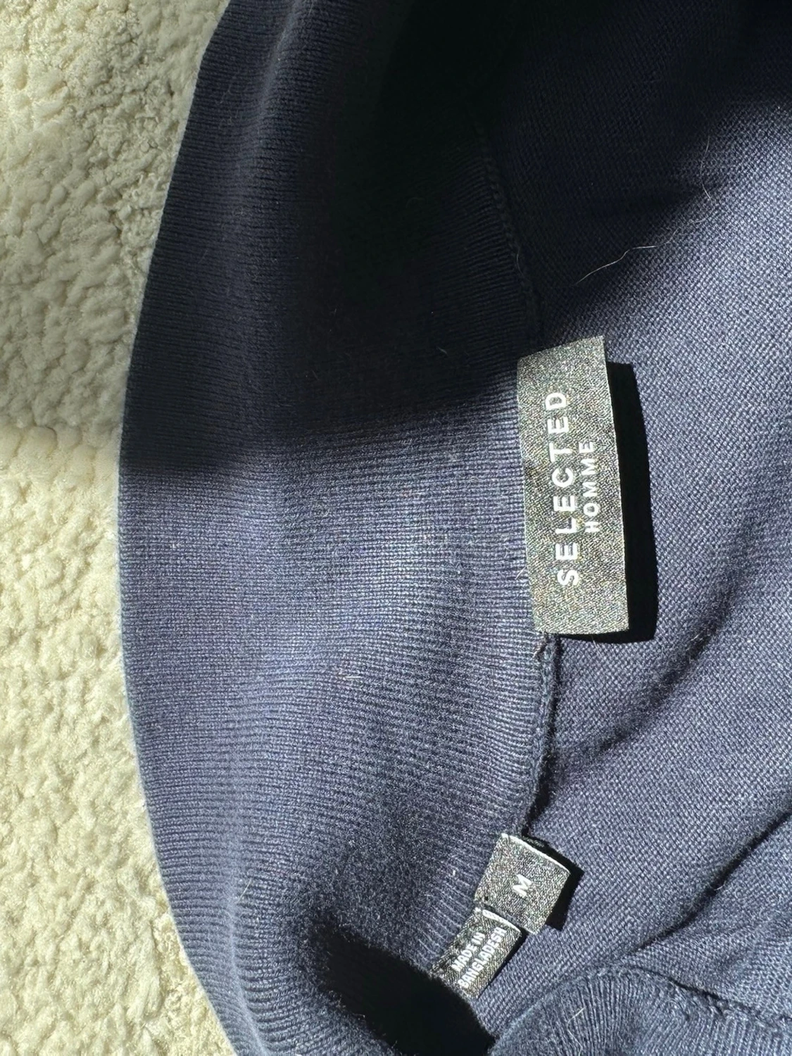 Mörkblå halvzip tröja - 2