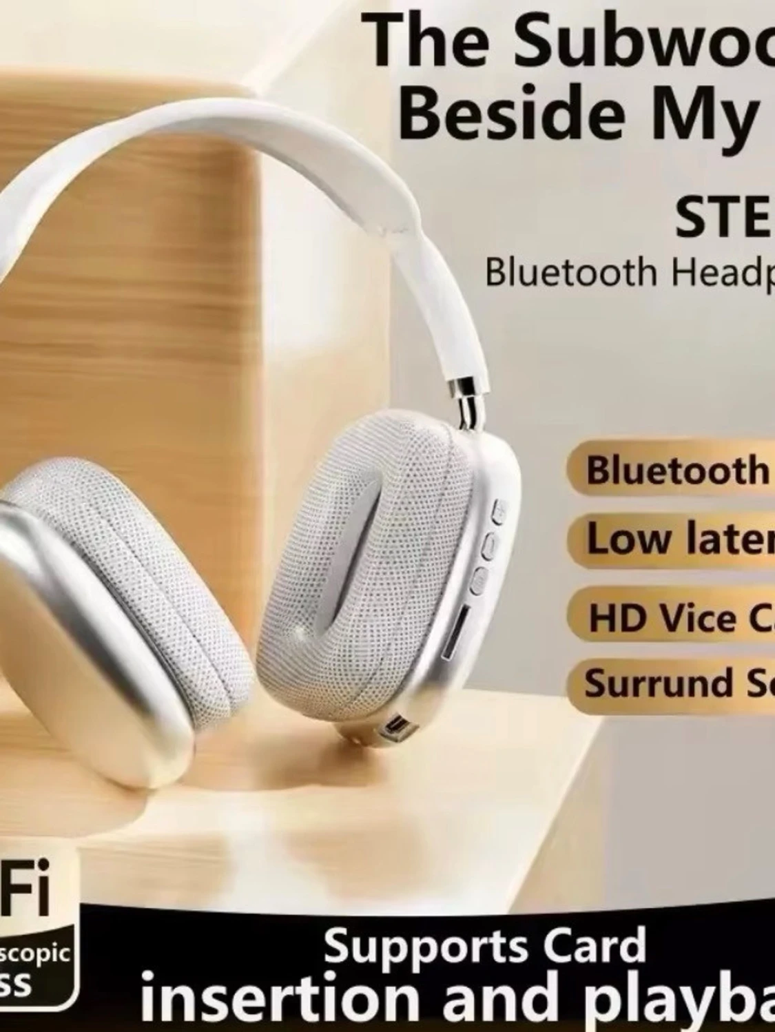 P9 PRO Max Rosa over-ear hörlurar - 4