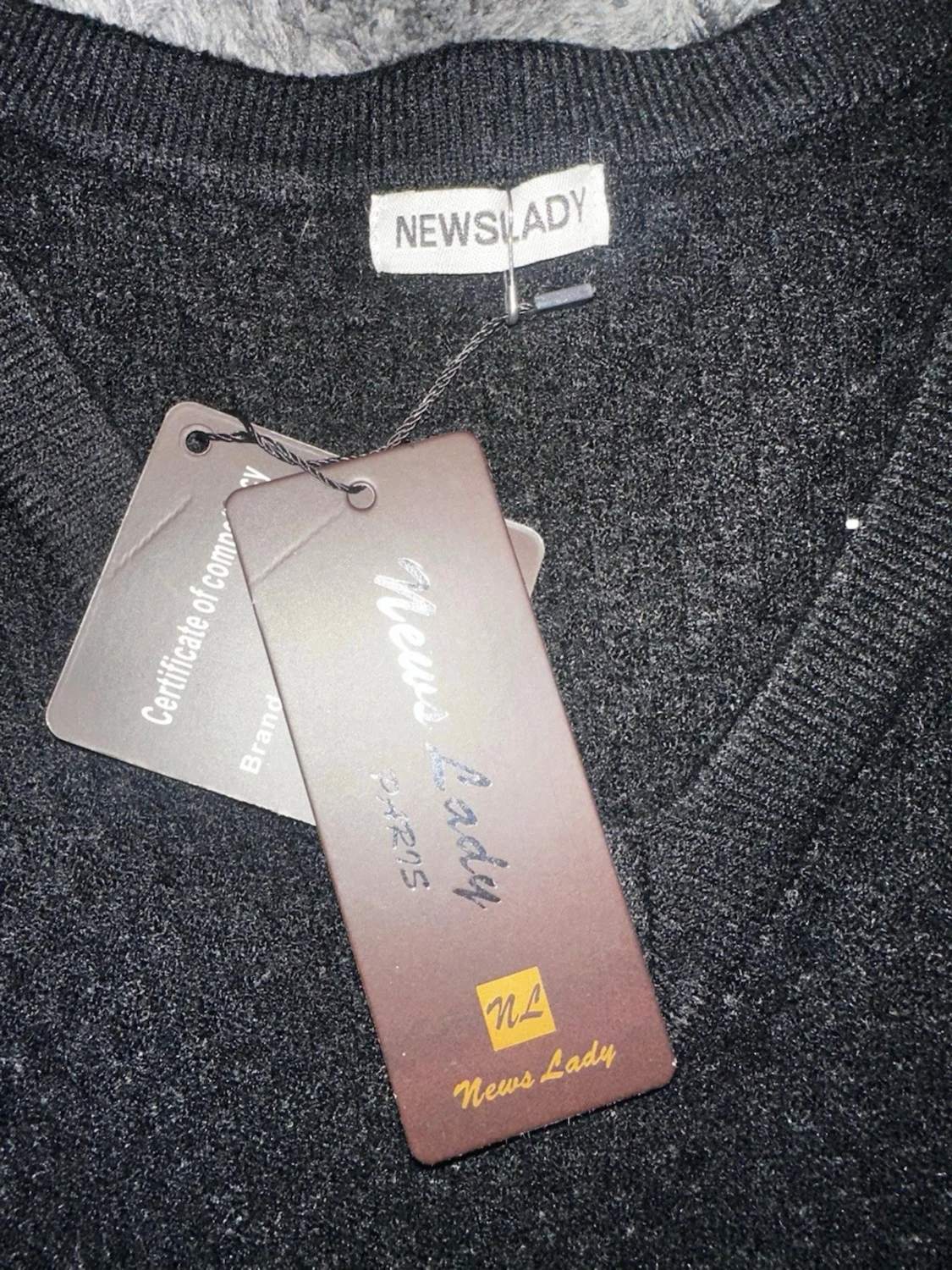 Svart stickad långklänning News Lady - 1