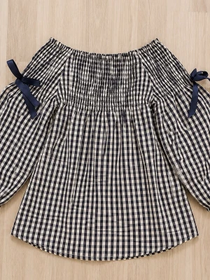 Off shoulder topp, free people Farley - Free People Farley off shoulder-topp i nyskick. Endast provad / i perfekt skick. Superfin boho-modell med smock och rutigt mönster. Köpt i Italien.