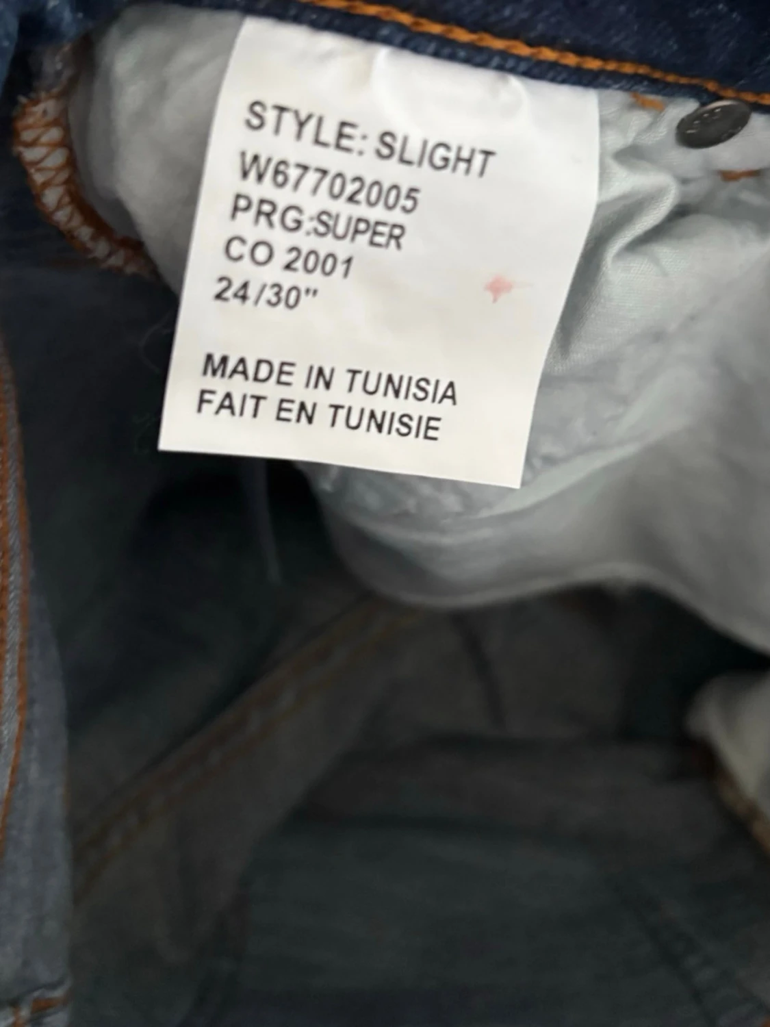 Mörkblå skinny jeans med kontrastsömmar - 2