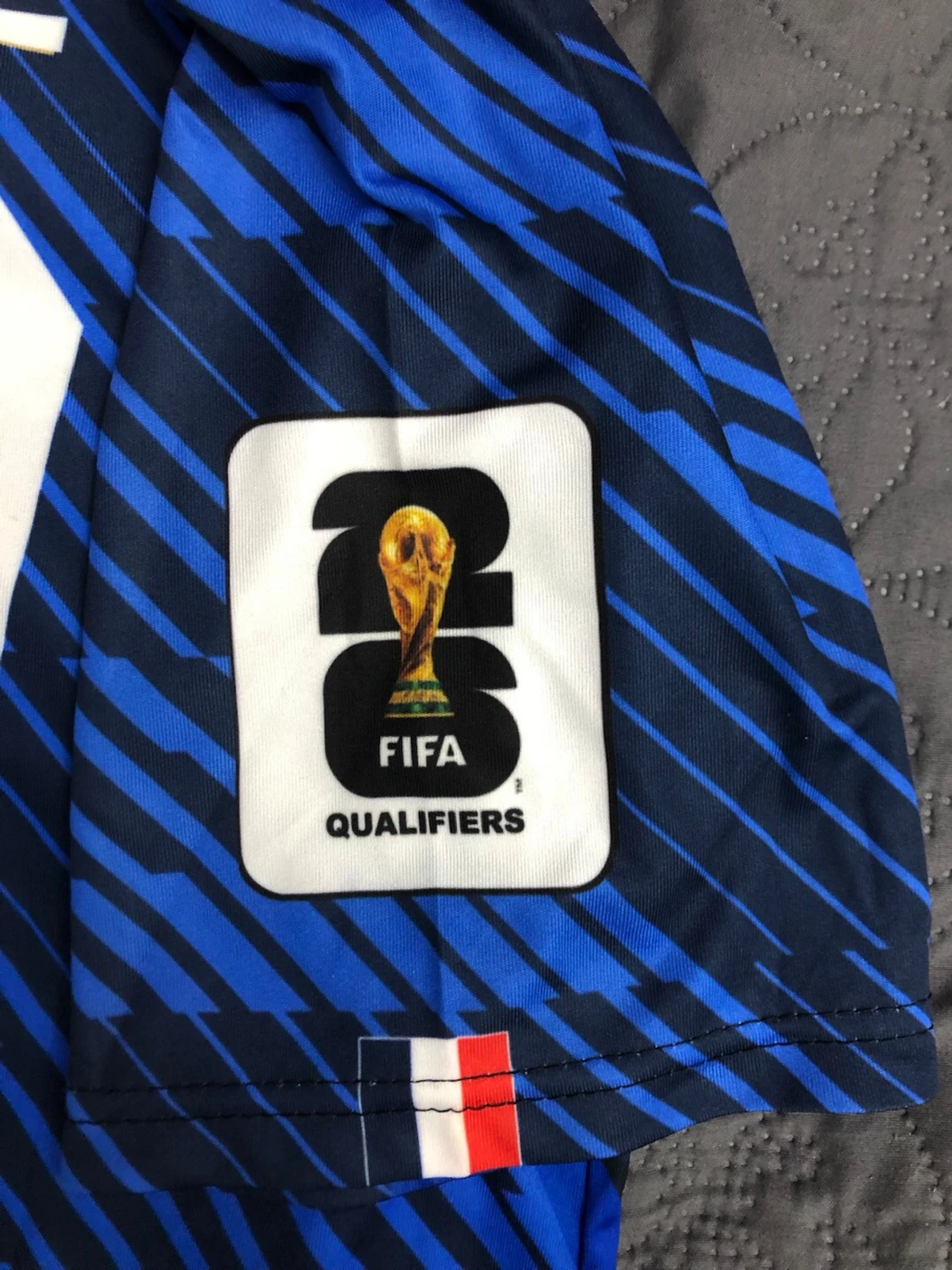 Blå Frankrike fotbollströja Mbappé - 2