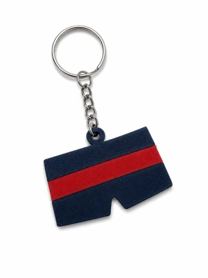 Leather Pride inspirerad nyckelring - Ge din nyckelknippa en stilren och personlig touch med denna unika nyckelring av leather pride flagga. Med sin minimalistiska design och klassiska färgkombination passar den perfekt för dig som vill uttrycka din stil eller visa ditt stöd för leather och bdsm community