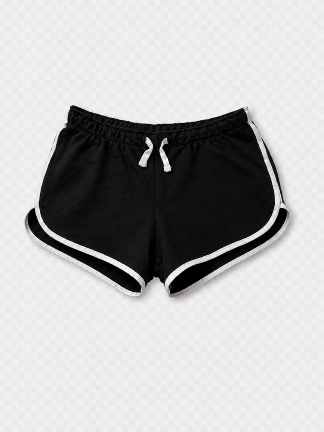 Svarta shorts med vit kant och snörning
