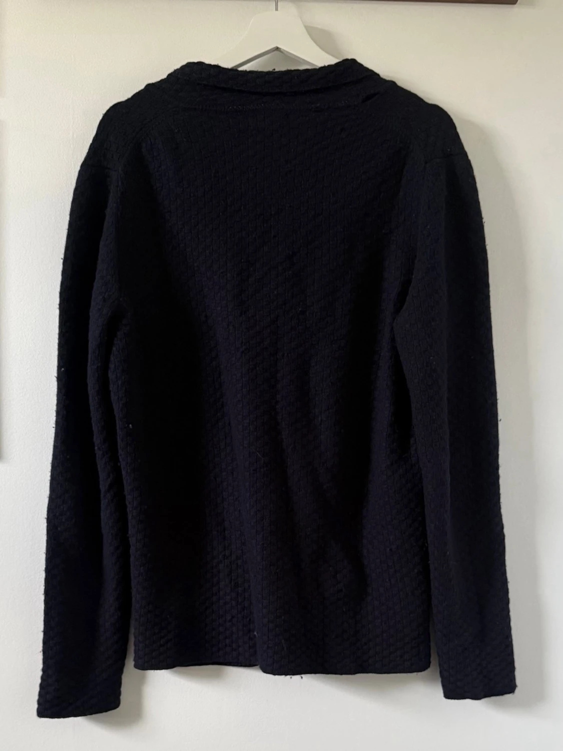 Marinblå stickad kofta från Massimo dutti - 2