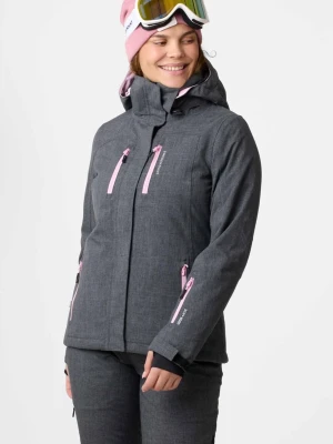 SÅ FIN Swedemount Cervinia Skidjacka 💕 Oanvänd! (Stl 48) - Snygg mörkgrå vindjacka med rosa dragkedjor och justerbar huva. Jackan har flera praktiska fickor, kardborre vid ärmslut och tumhål i muddarna. Materialet ser ut att vara vattenavvisande och passar perfekt för utomhusaktiviteter. Sportig och modern design.