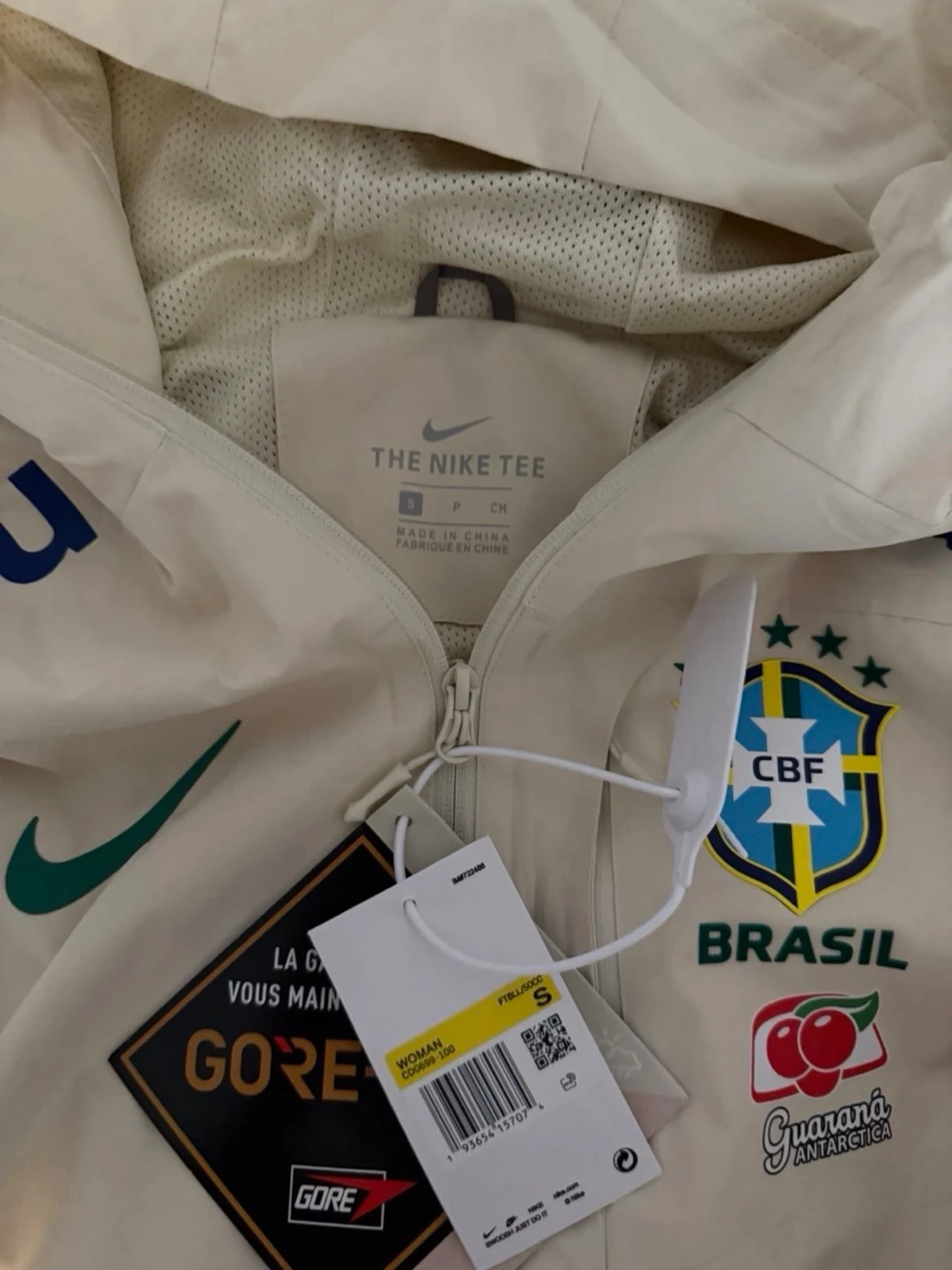 Vit Brasil Nike vindjacka med huva - 1
