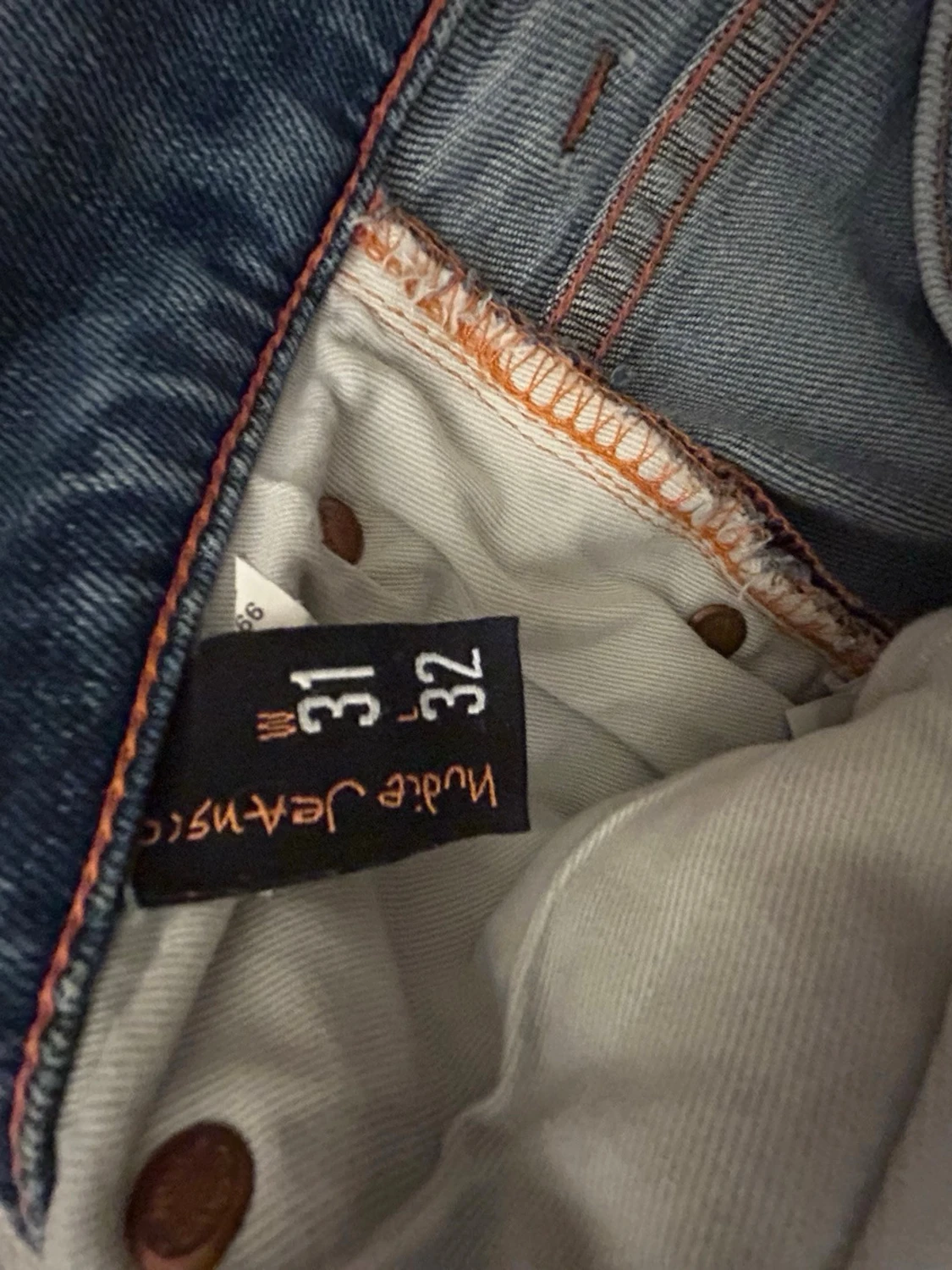 Ljusblå raka jeans med broderade fickor - 2