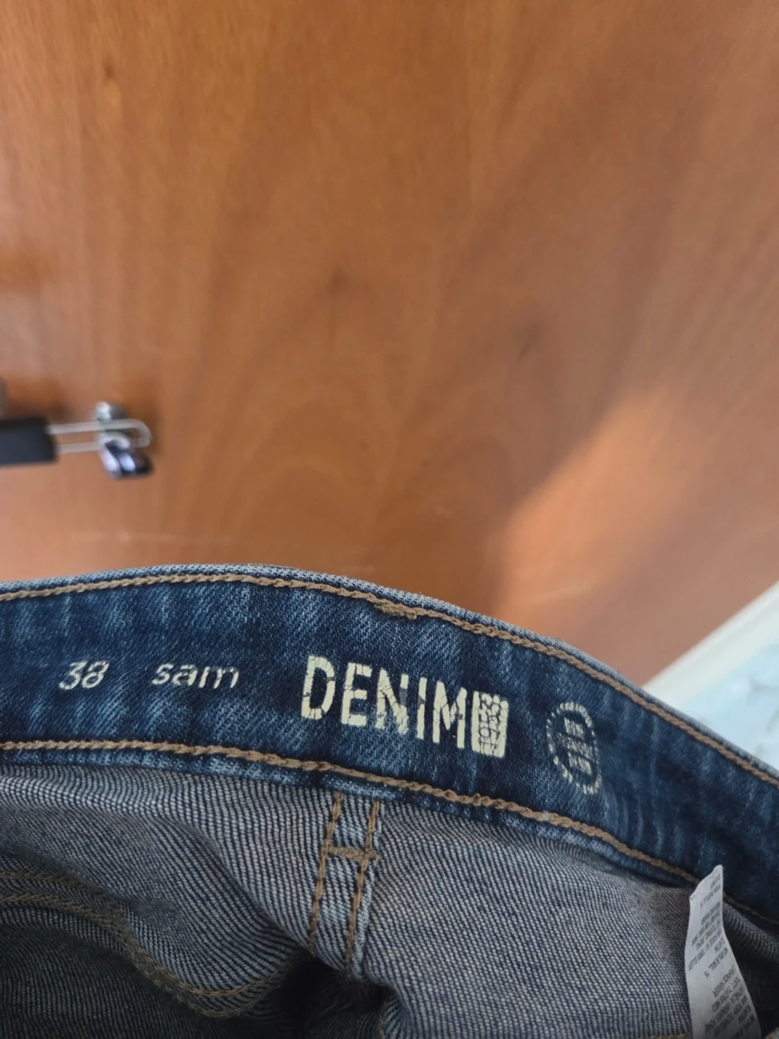 Blå bootcut jeans med hög midja - 2