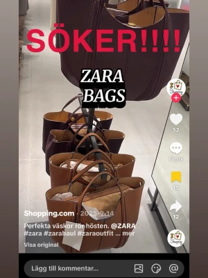 Zara mini väska  - Söker denna mini väska från Zara i svart/brun. Skriv om ni vill sälja!