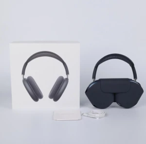 AirPod Maxes Mörkgrå over-ear hörlurar - Snygga over-ear hörlurar i mörkgrå färg med mjuka öronkuddar och justerbart huvudband. Kommer med matchande fodral och laddkabel. Perfekta för musik, gaming eller poddar. Modern design med stilrena former och material i metall och syntet.