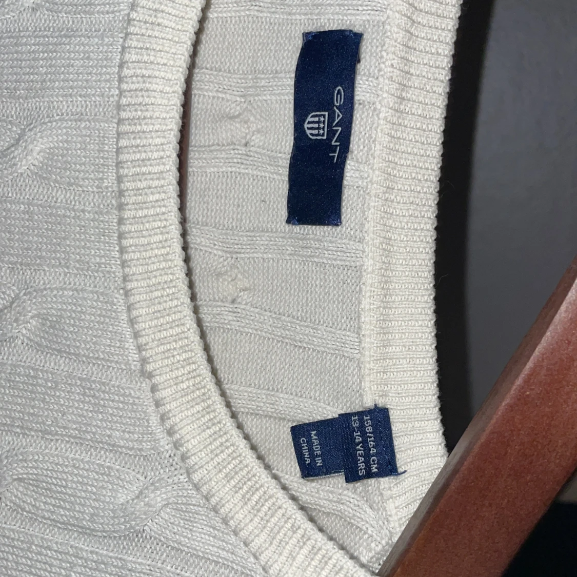 Vit stickad tröja från GANT - 2