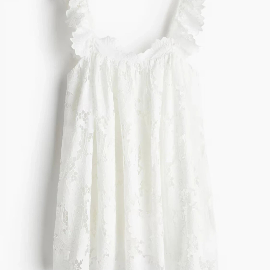 SLUTSÅLD Miniklänning med broderie anglaise HMx White lotus  - 1