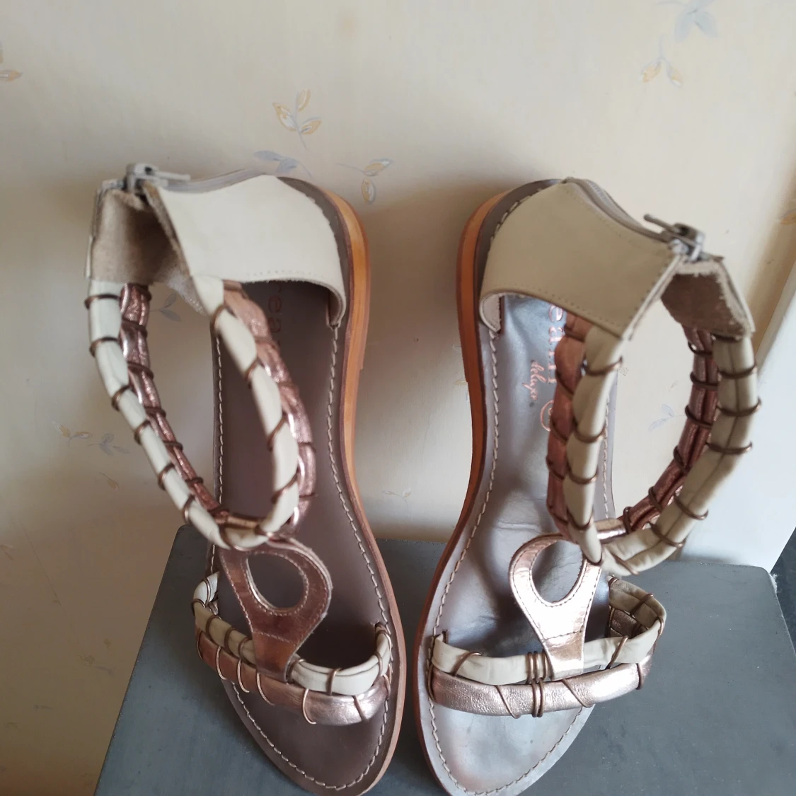 Beige och brons sandaler Cream Deluxe - 3