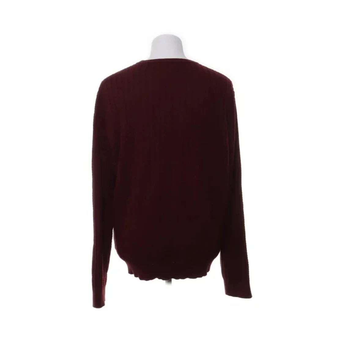 Vinröd stickad tröja från Bläck - 1
