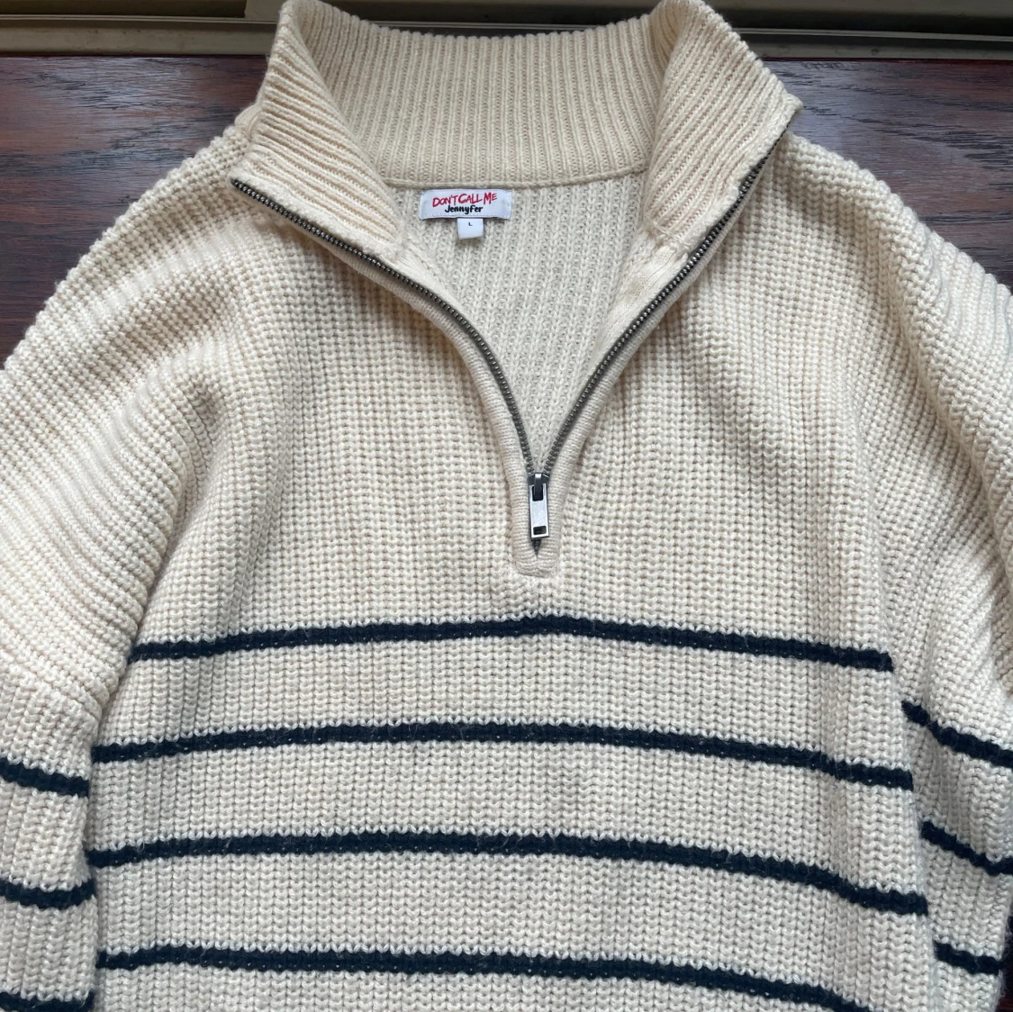 Randig stickad tröja från Jennyfer