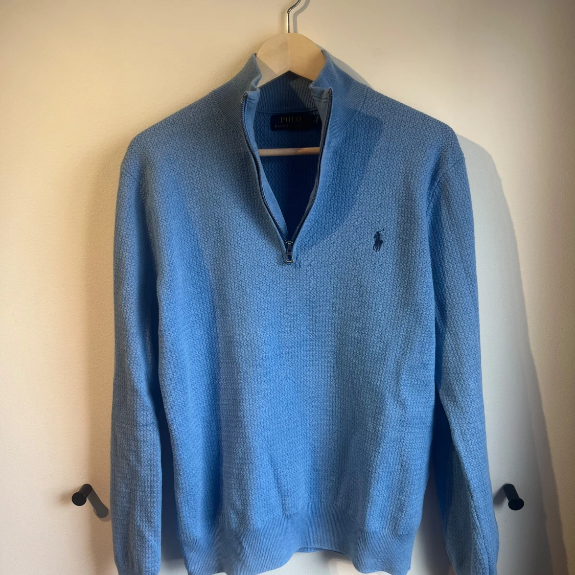 Blå stickad half zip från Polo Ralph Lauren - 1