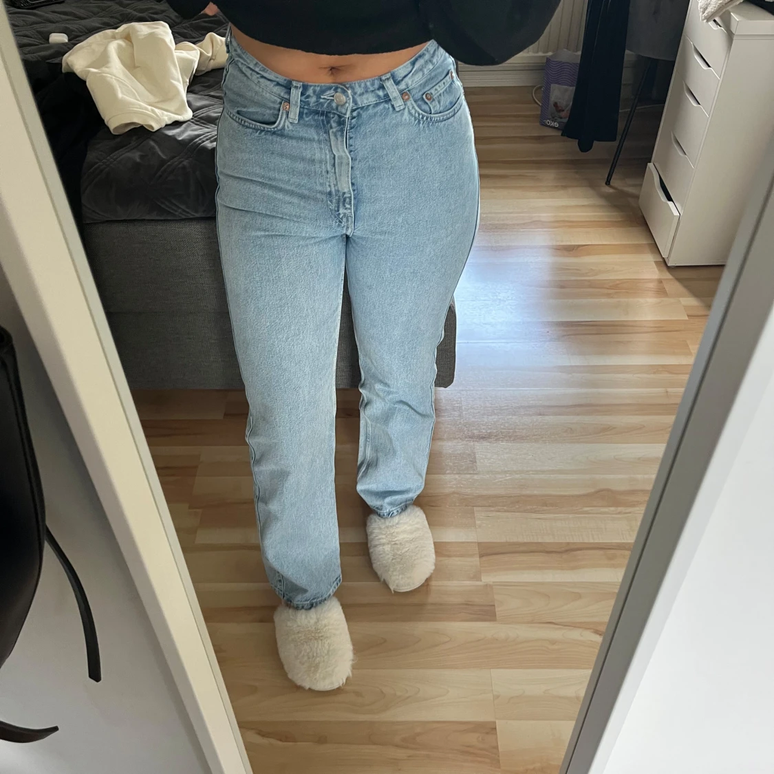 Weekday Rowe ljusblå straight jeans - 1