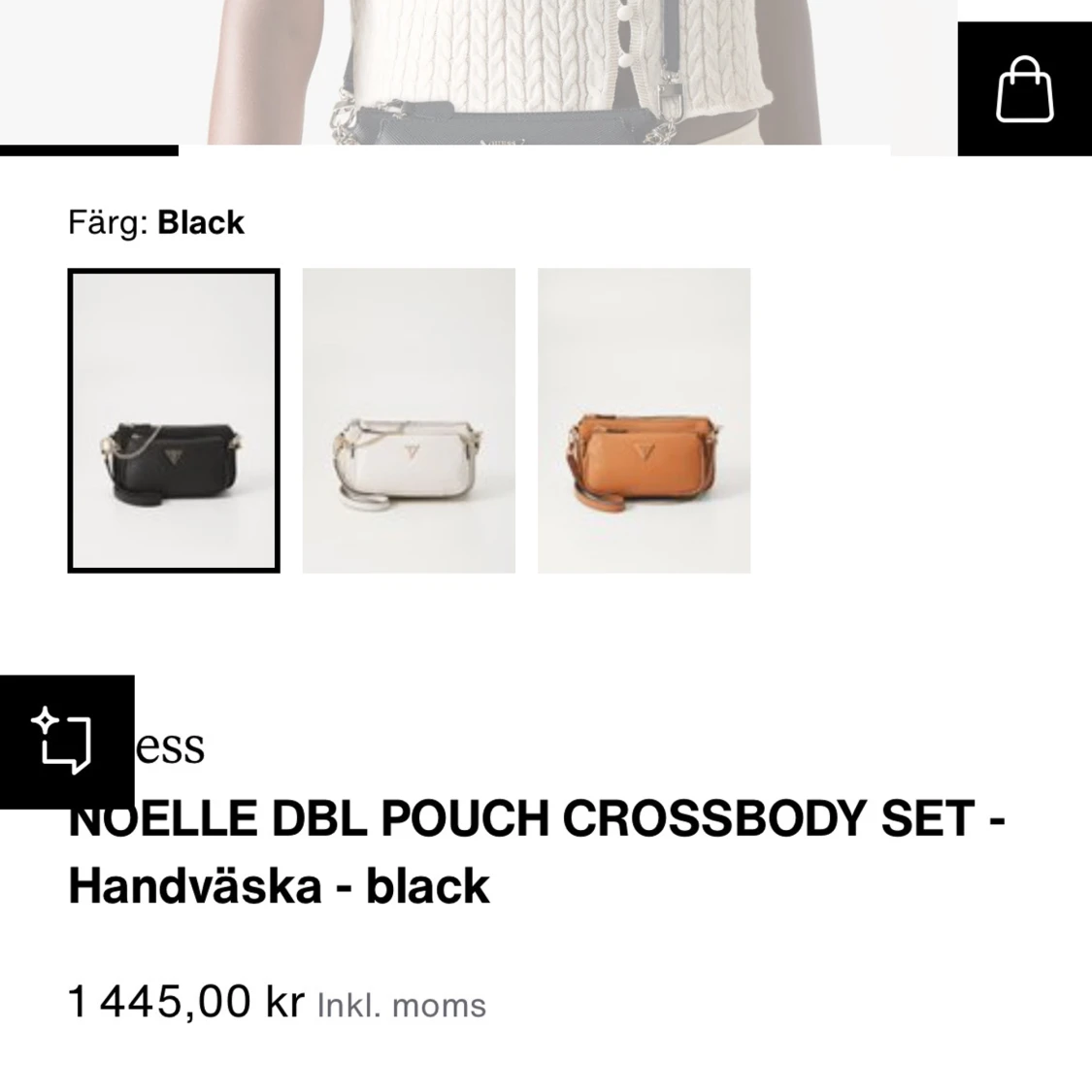 Svart Guess Noelle handväska - 3