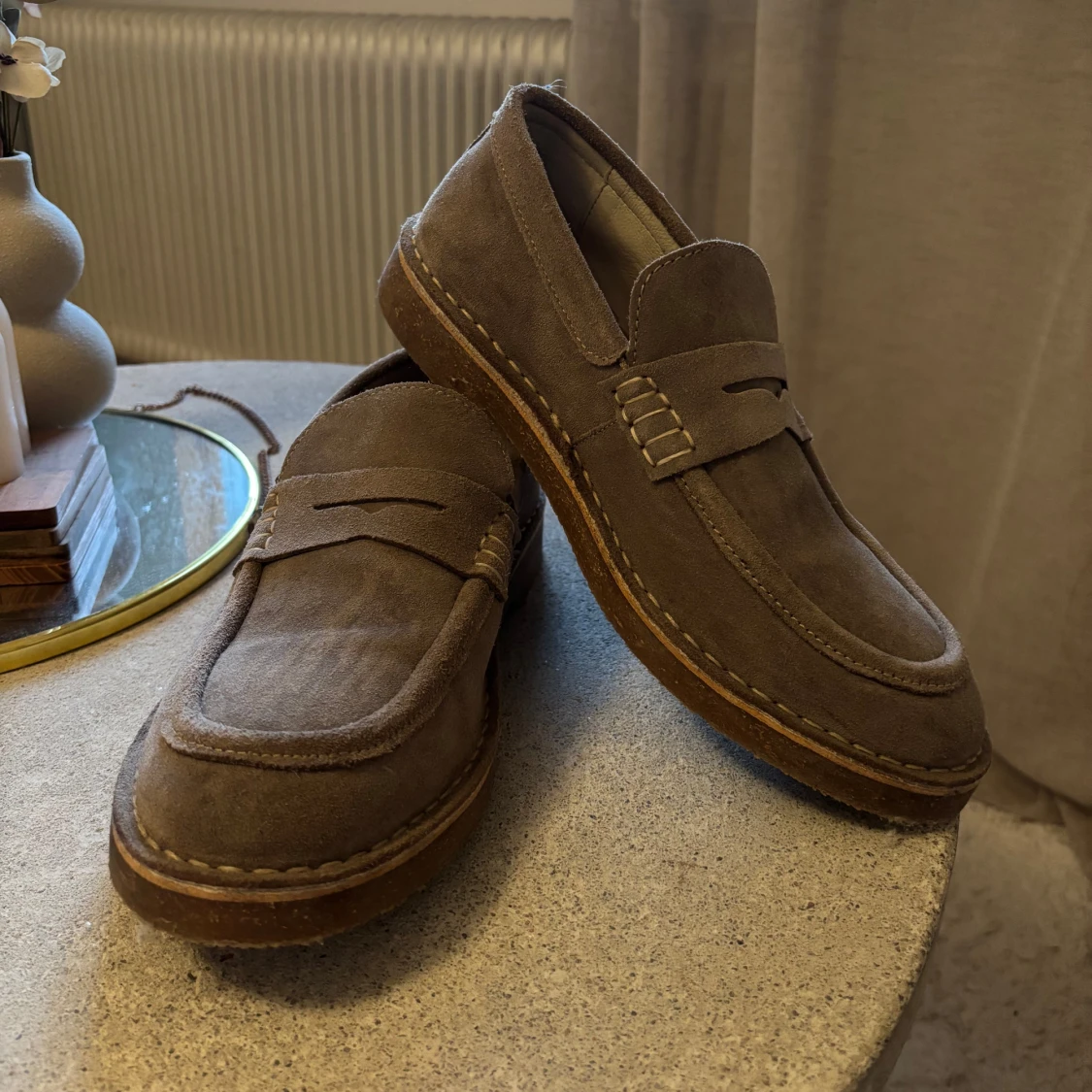 Beige mockaloafers från Selected Homme