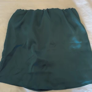 Grön festtopp - En glansig grön festtopp. Den har resår och sitter under armarna. Aldrig använd med lapp