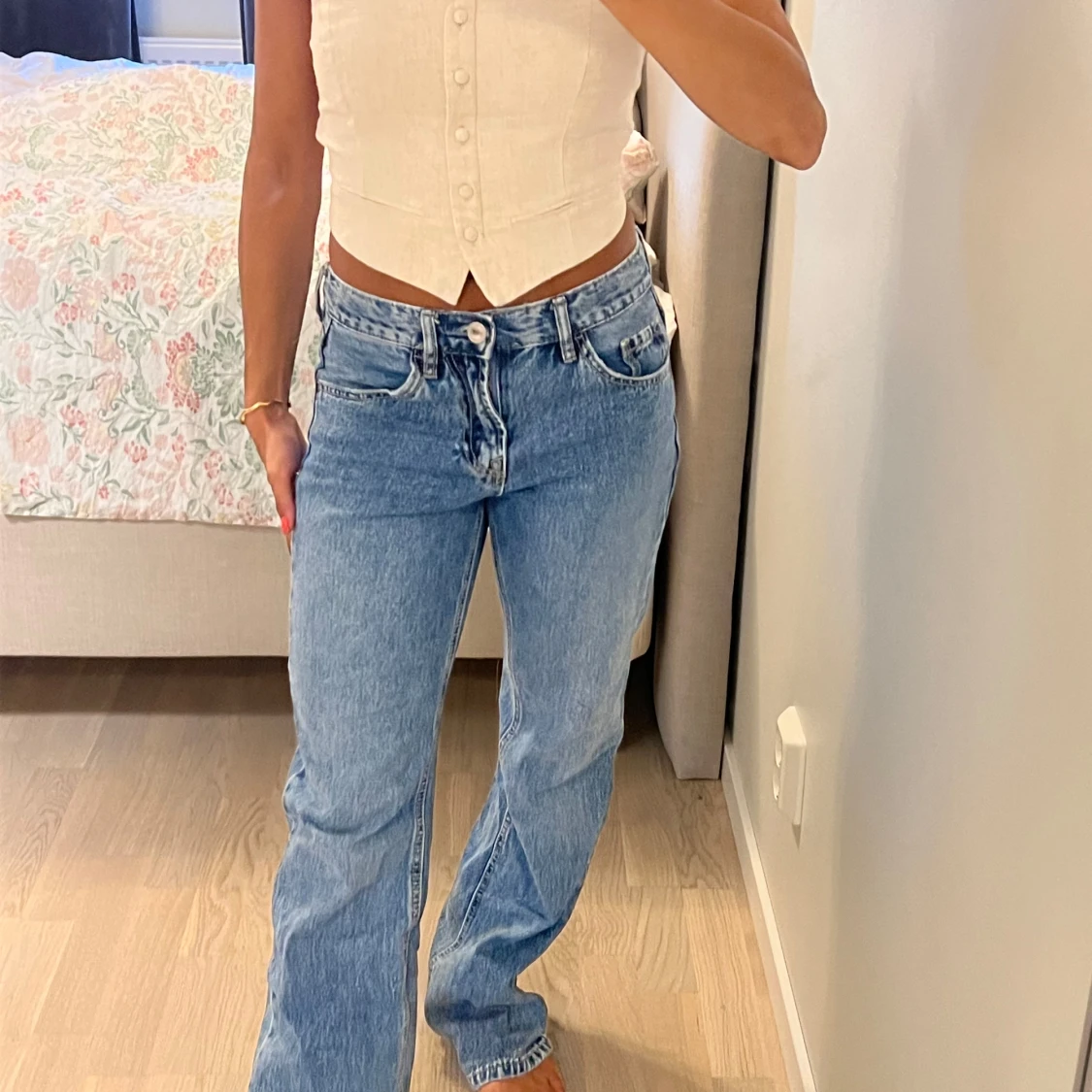 Beige korsett-topp  - 1