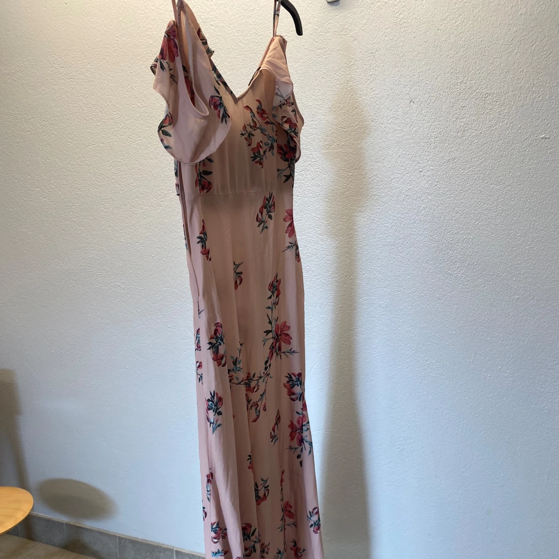 Ljusrosa blommig långklänning Rut&Circle - 3