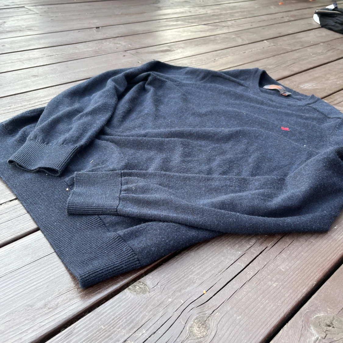 Mörkblå merinoullströja Morris XS - 1