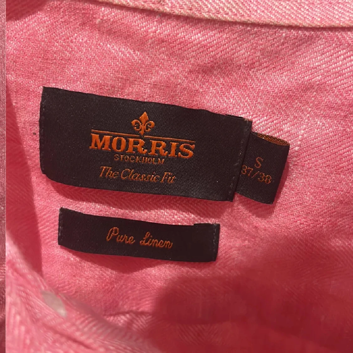 Rosa linneskjorta från Morris - 2
