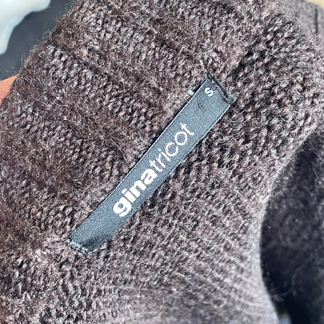 Brun stickad långkjol Gina Tricot - 2