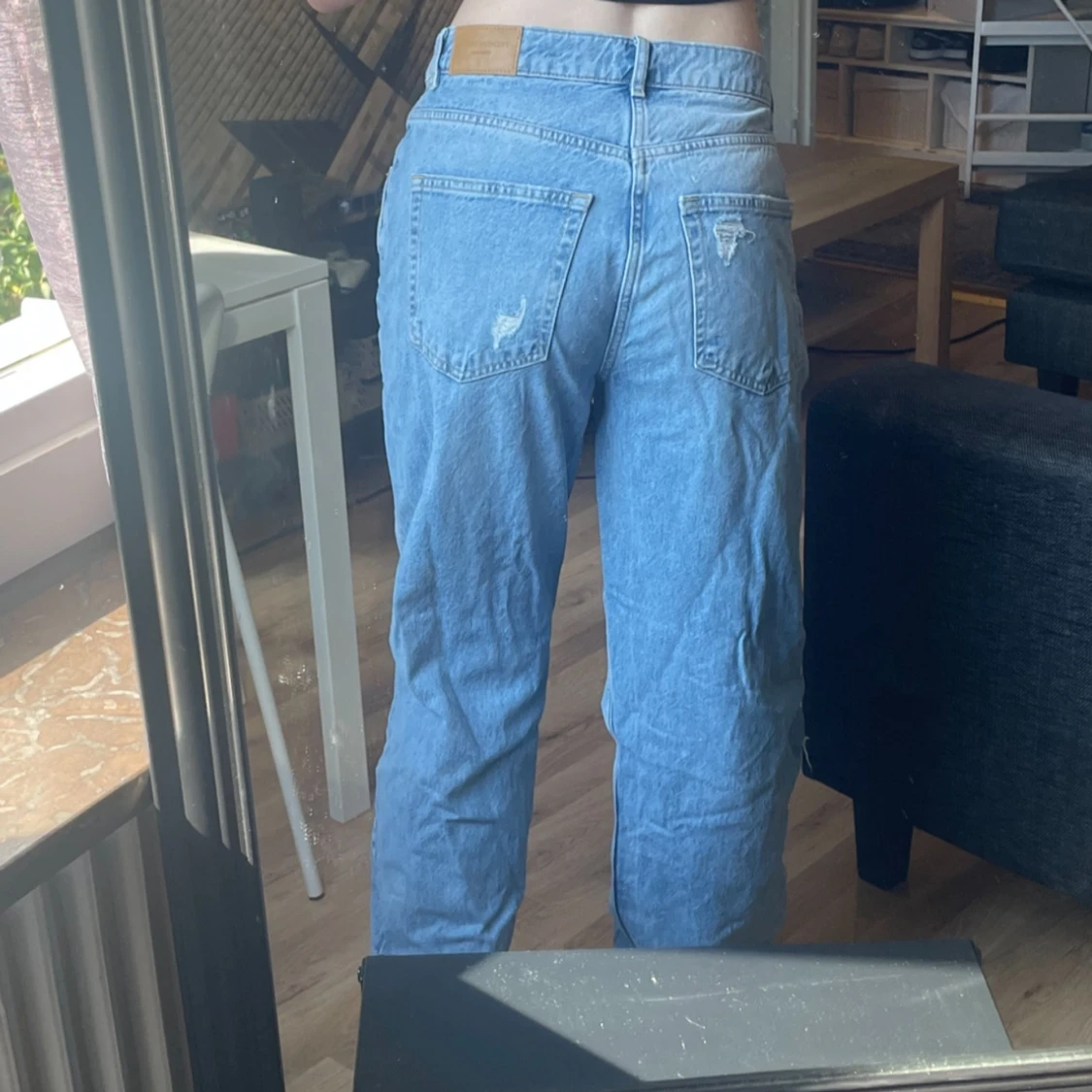 Blå ripped jeans från g perfect jeans i stl 38 oanvänt - 1