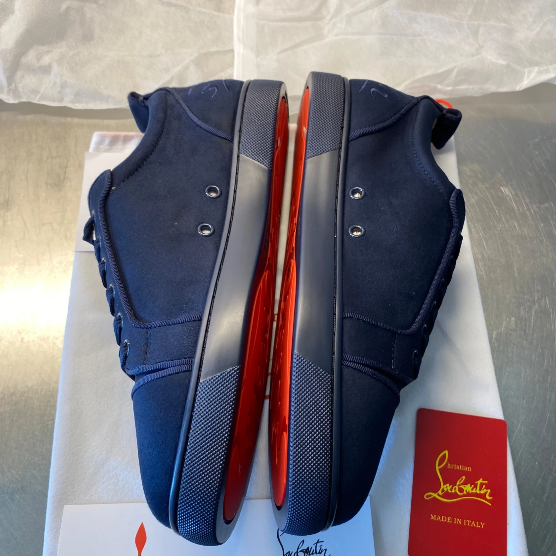 Mörkblå sneakers från Christian Louboutin - 1