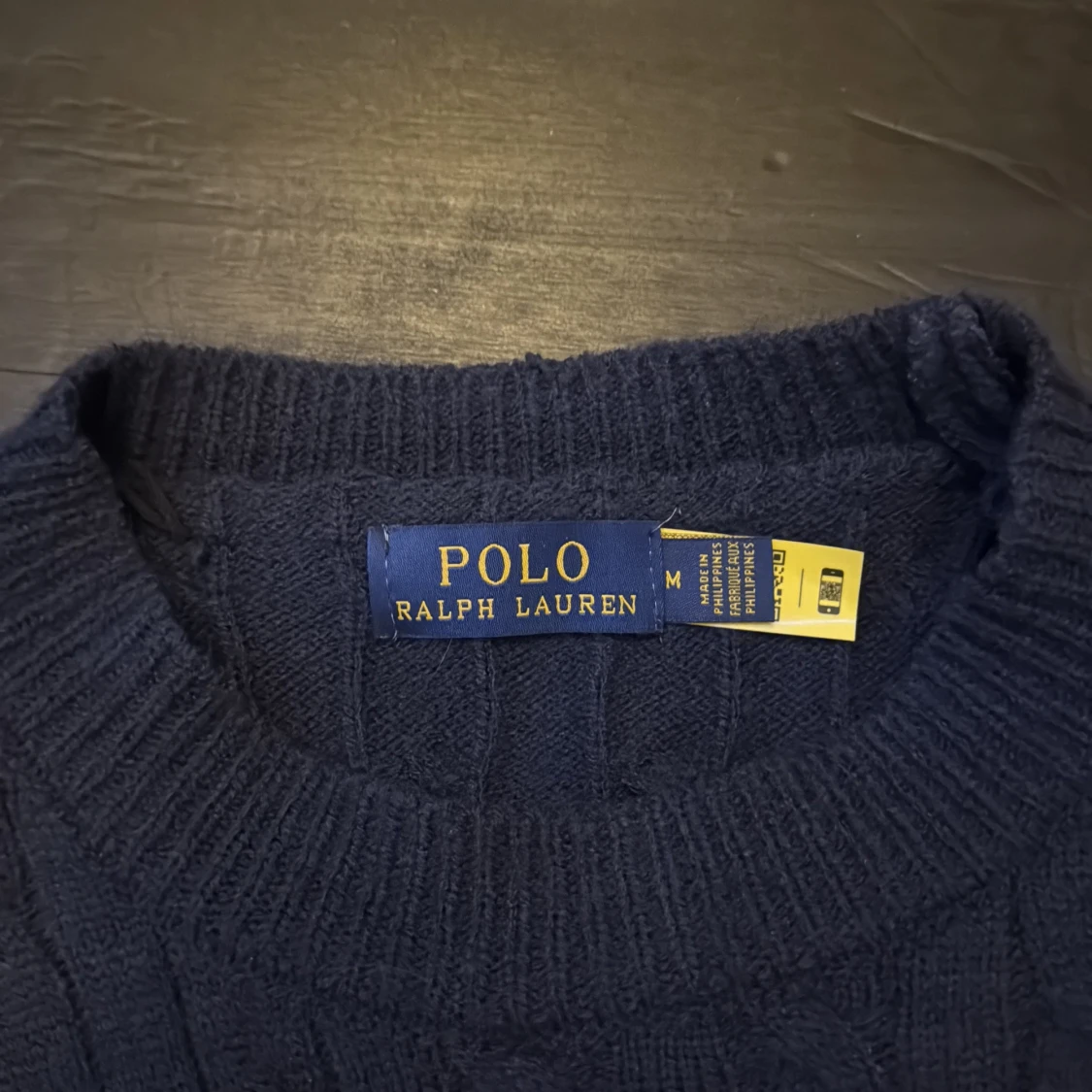 Mörkblå stickad tröja från Polo Ralph Lauren - 2