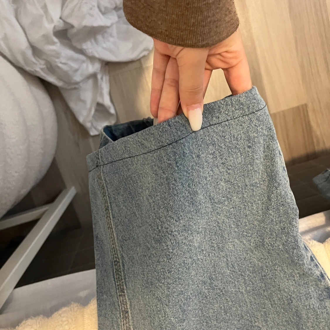 Blå baggy cargo jeans  - 2