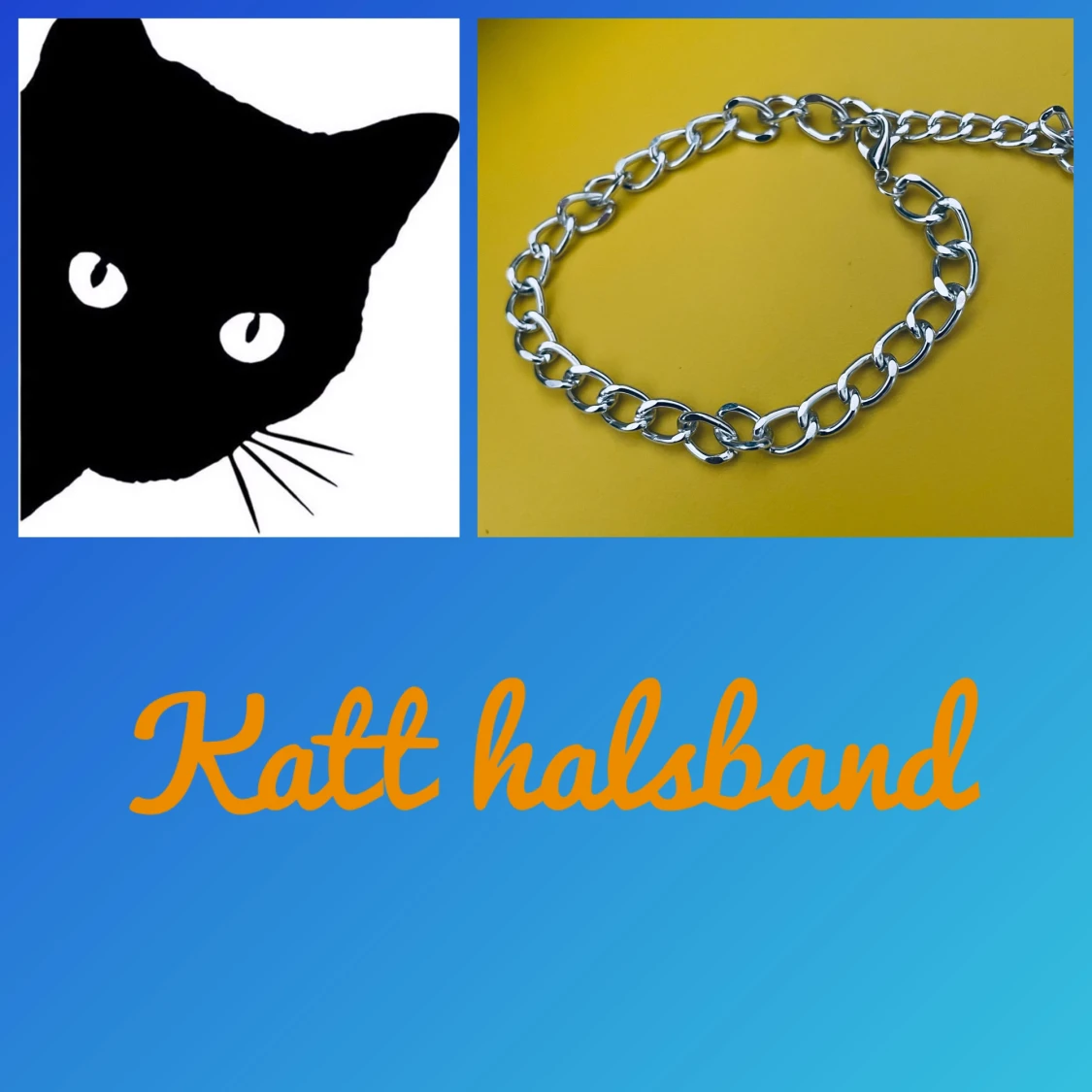 By prisförslag- Silverfärgat katt halsband i kedja