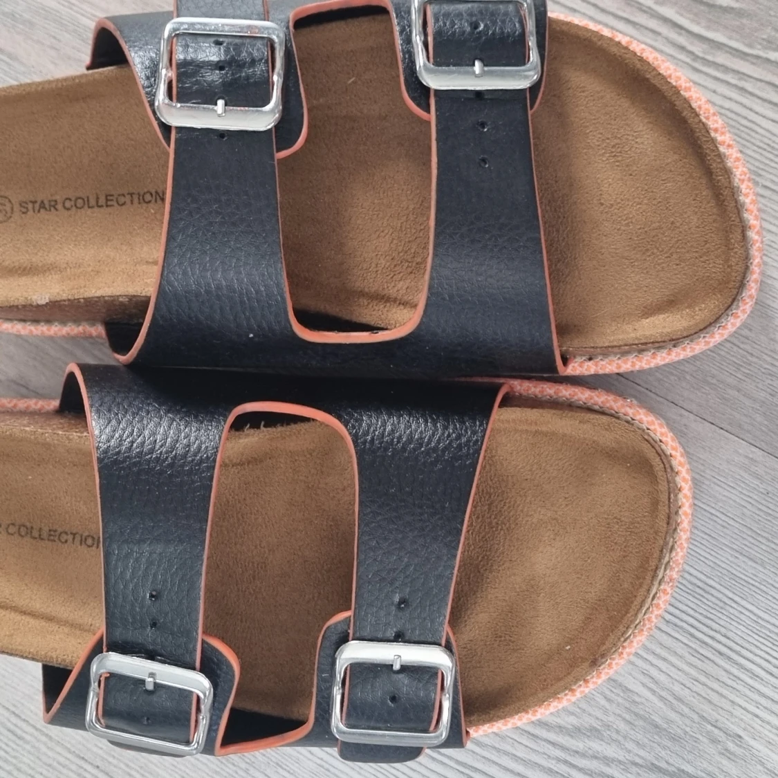 Svarta sandaler med platåsula - 1