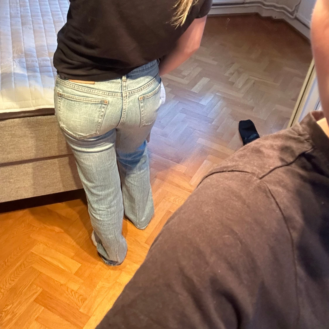 Ljusblå straight jeans - 1