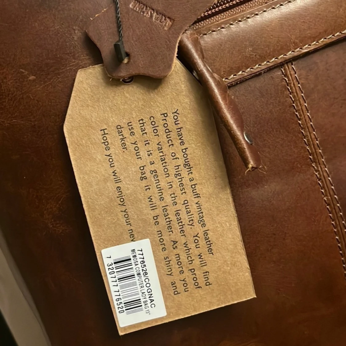 Brun skinnportfölj från C.A.B Sweden - 3