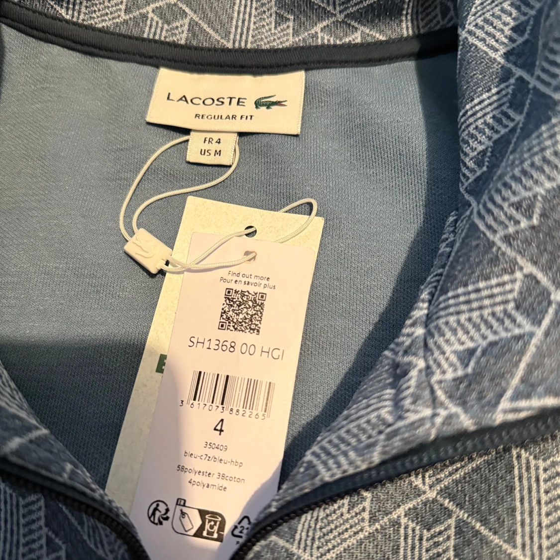 Blå mönstrad track jacket från Lacoste köpt för 2300 - 3