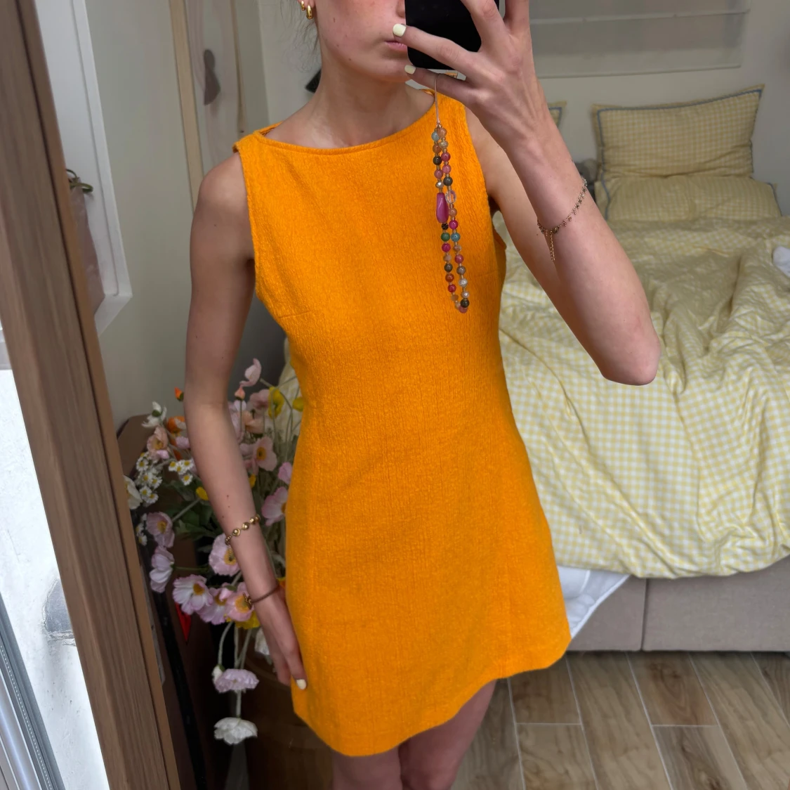 Orange miniklänning - 1