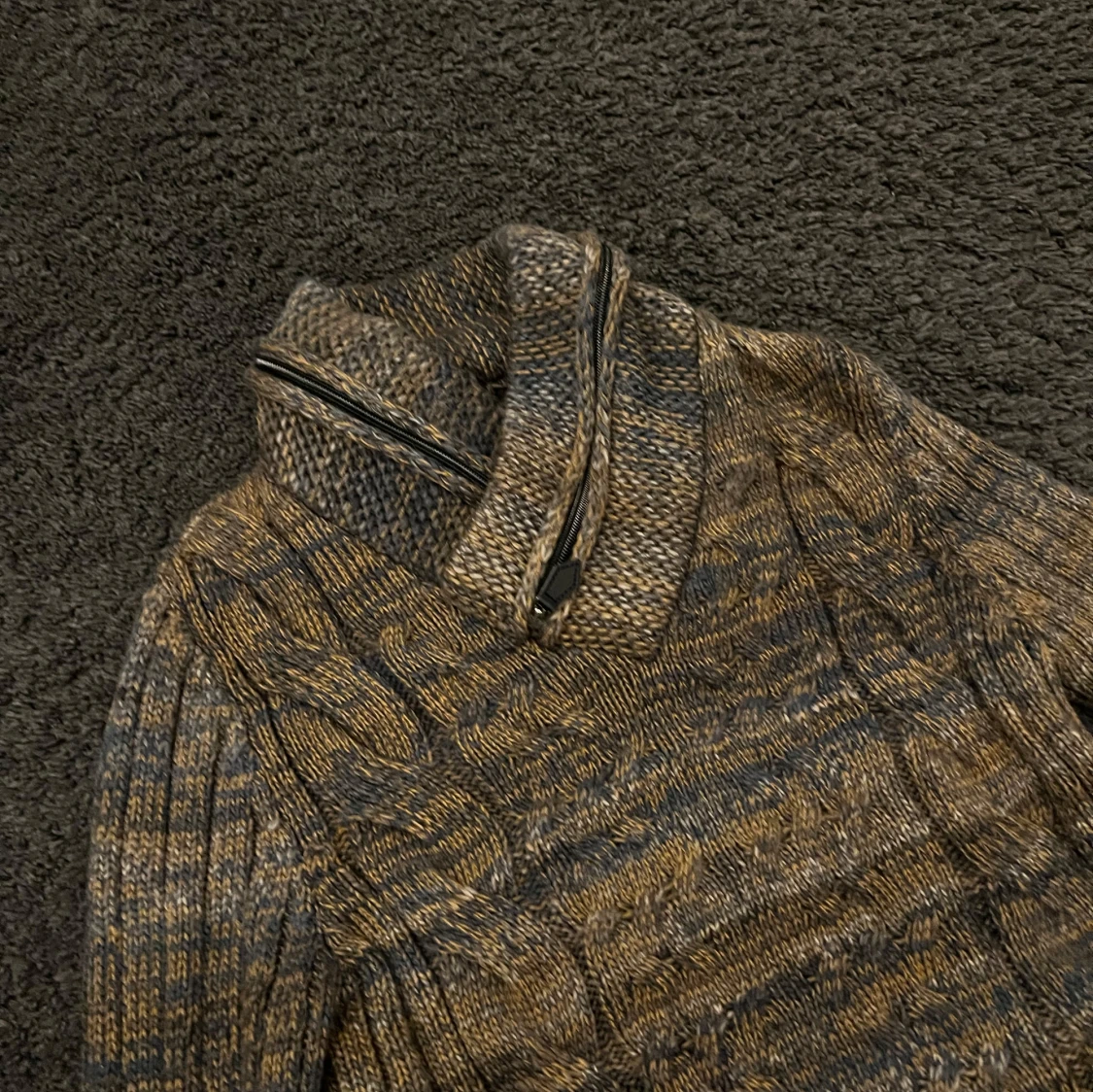 Stickad polo kofta  - 1