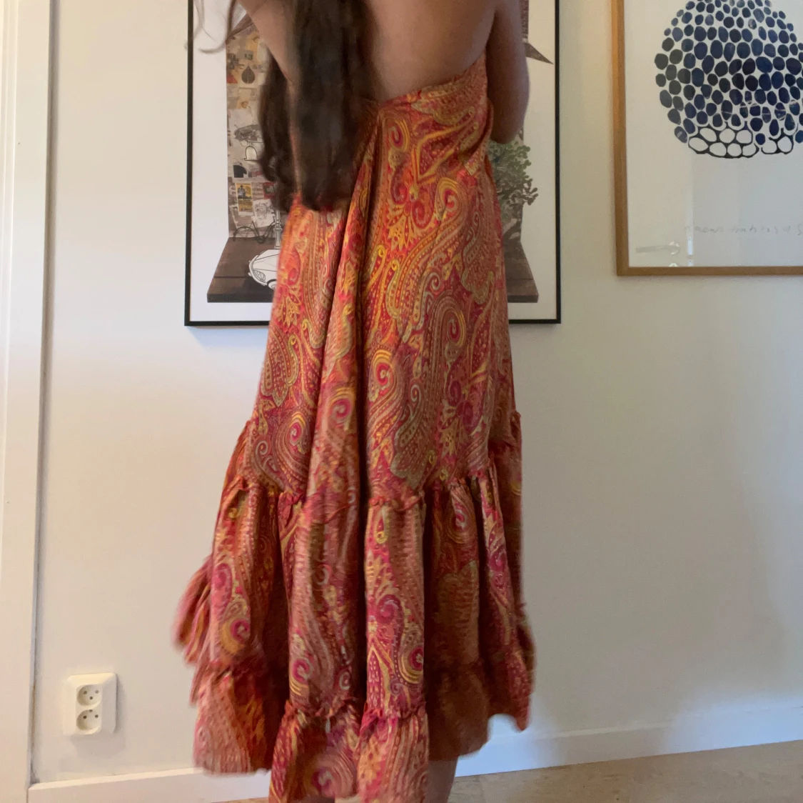 Mönstrad långklänning - 1