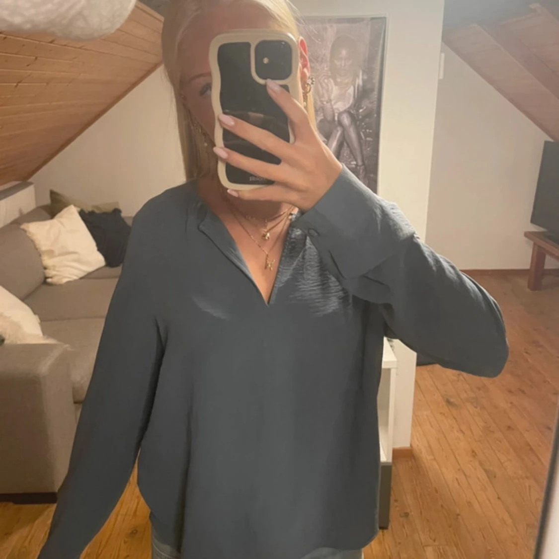 Blå blus från Vera Moda