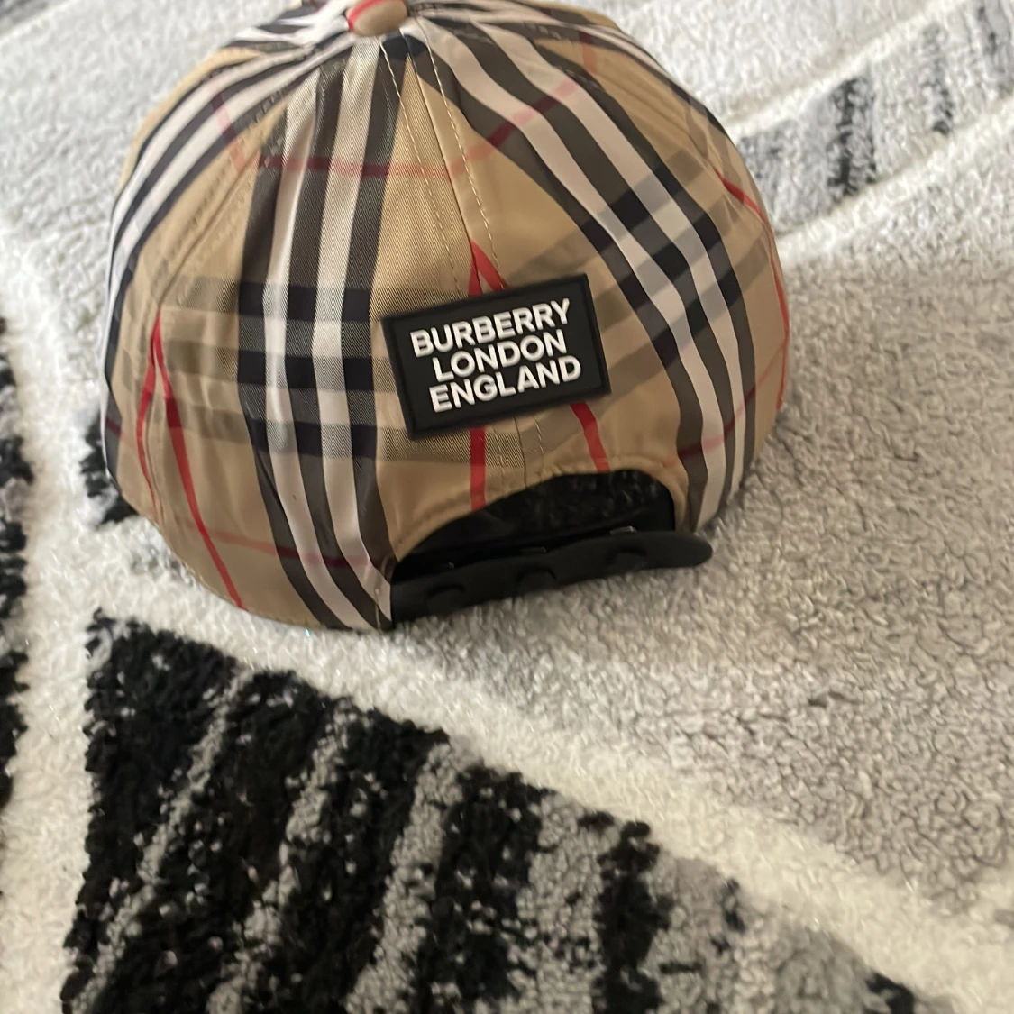 Burberry rutig keps i bomull - 2