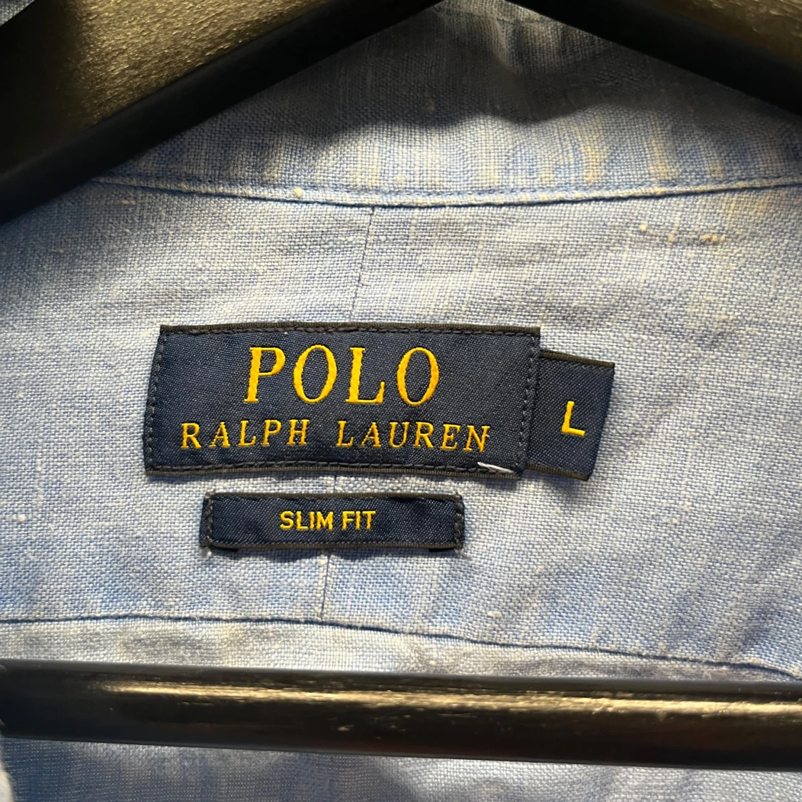 Ljusblå linneskjorta Polo Ralph Lauren - 1