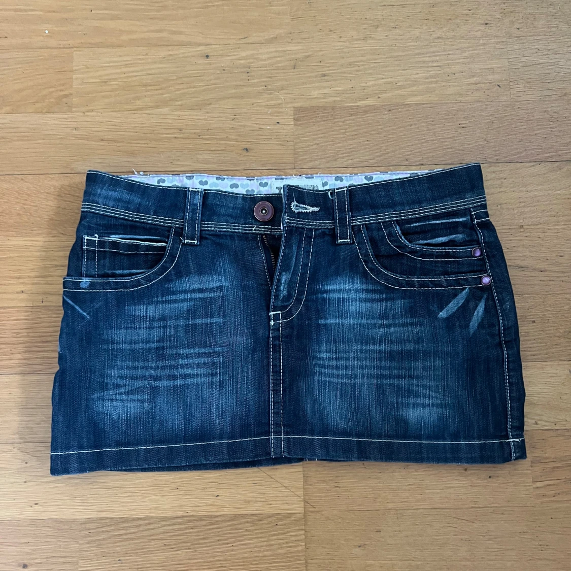 Mörkblå jeanskjol  - 3