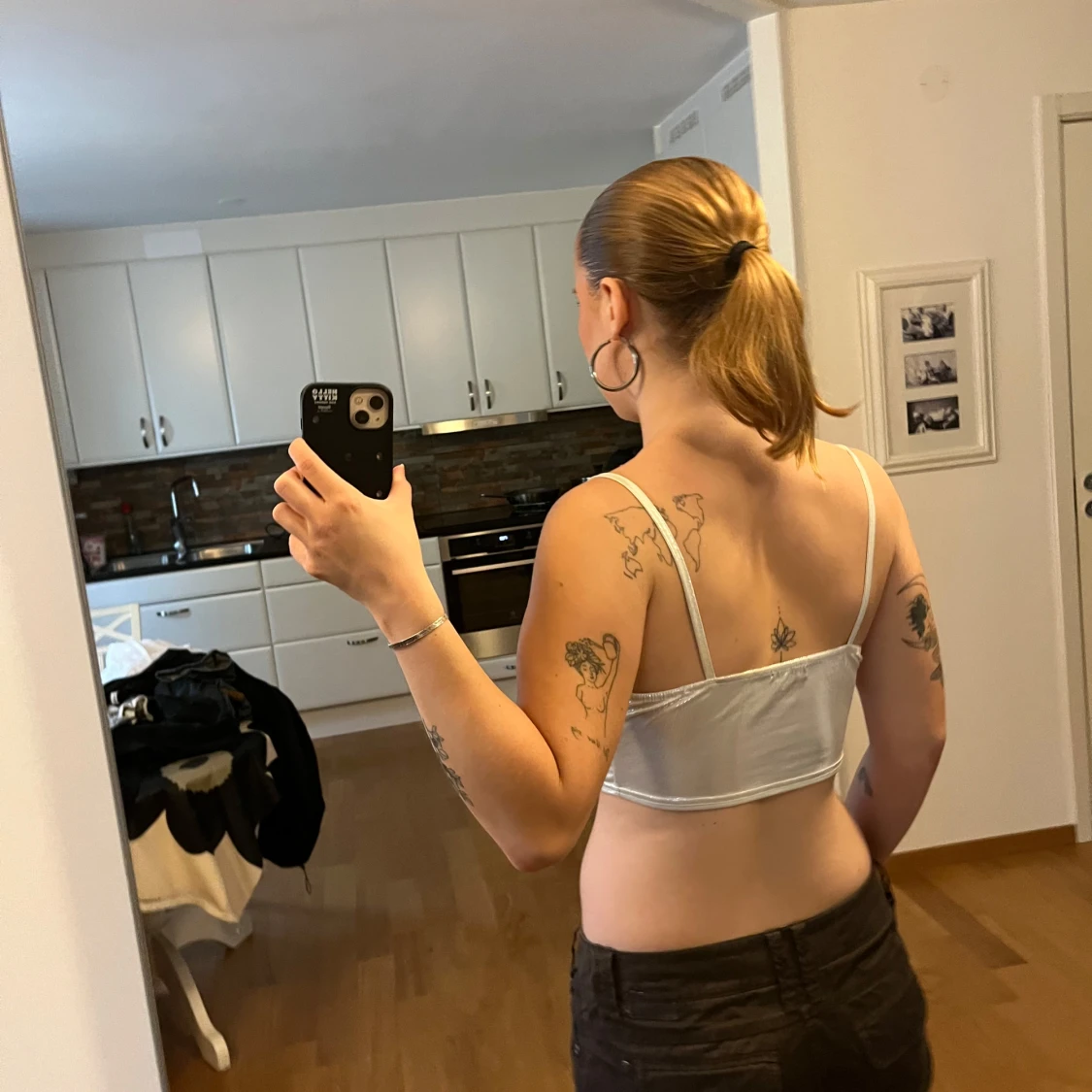 Silvrig croppad linnetopp från ASOS - 2