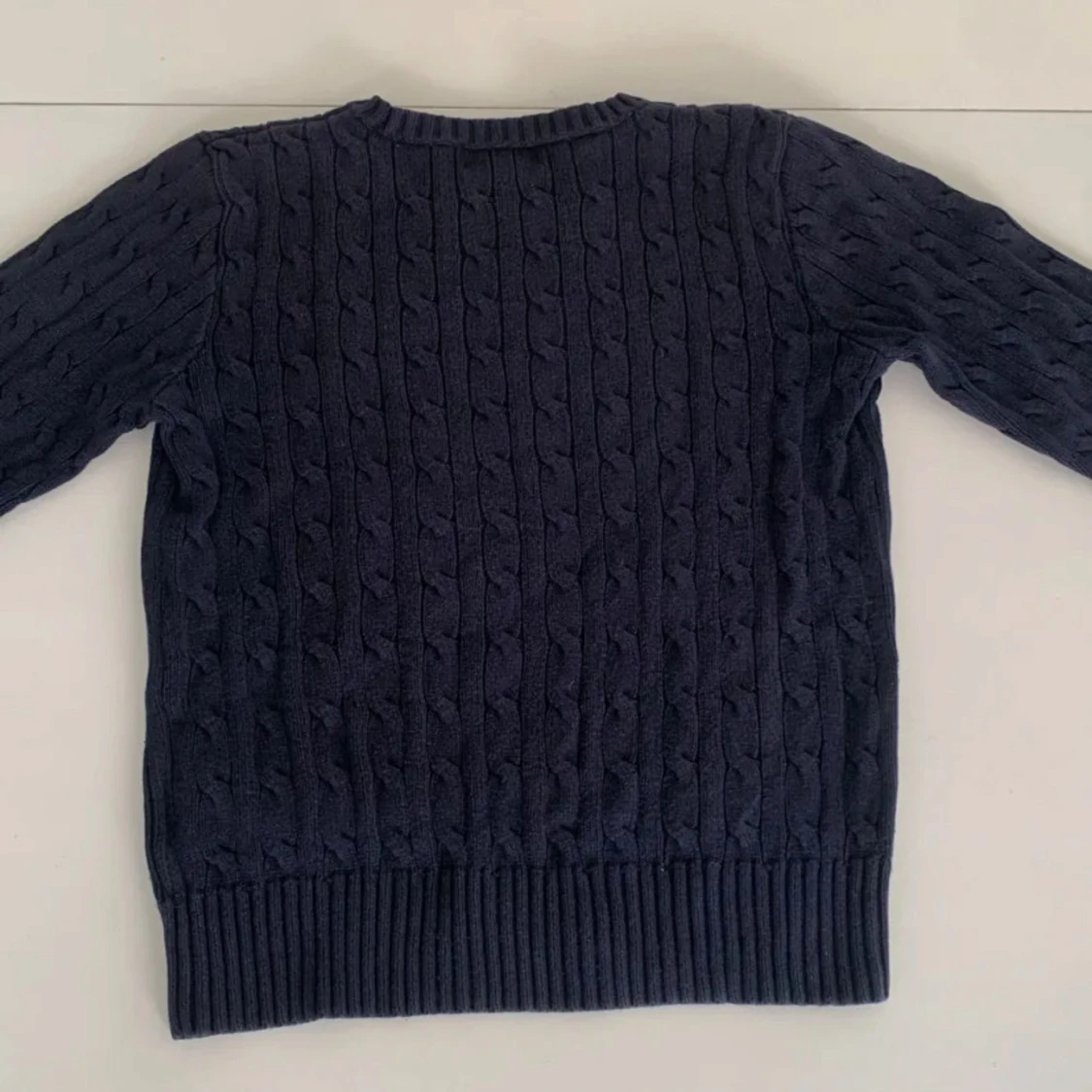 Mörkblå kabelstickad tröja Polo Ralph Lauren - 1